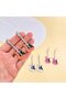 Guitar Earrings Orange - 2