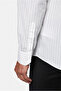 Long Sleeve Classic Striped 100% Cotton Italian Shirt - 5