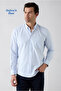 Long Sleeve Regular Fit Buttoned Collar Cotton Easy-Iron Plaid Shirt