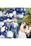 Other As picture 107pcs Blue and White Space-Themed Balloon Arch Set, Featuring Blue Flake Balloons - 5