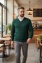 Standard Fit Men's Nefti Non-Pilling Regular Cut V-Neck Knitwear Sweater - 6
