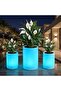 مجموعة أحواض زرع دائرية التصميم مع إضاءة RGB - 3