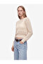 Long Sleeve Boat Neck Openwork Knit Sweater - 2