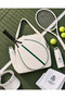 Fabric Tennis Bag, Padel Bag, Beige Tennis Bag with Racket Pocket, Beige Tennis Bag, Tennis Bag - 8