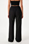 Women's Maja 100% Cotton Muslin Black Trousers with Elastic Waist - 5