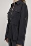 Premium Sleeve Epaulettes, Belted, Zippered Tunic, Elastic Waist Pants Set - 5