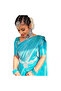 Blue Kanjivaram Soft Lichi Silk Banarasi Saree with Blouse Piece - MAF3110 - 3