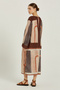 Multicolor Patterned Long Dress with Side Slits - 3
