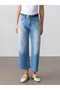 72317 100% Cotton Low Waist Short Leg Jeans-Blue - 4