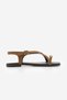 Women's Blunt Toe Cross Ankle Strap Flip-Flop Buckle Daily Sandals Dorvilo Tan Suede - 3