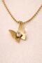 Steel Zircon Stone Butterfly Necklace