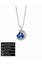 Heart Stone Moon Star Women's Necklace Stainless Steel Blue Gift