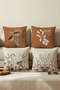 Orange Botanical Bohemian Patterned Throw Pillow Cover Cgh1420 - 2