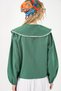 Women's Baby Collar Shirt 20314 - Emerald Green - 6
