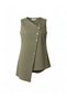 Asymmetrical Button Detail 100% Cotton Vest - 7