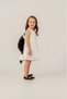 Girl's Ruffle Detailed Bowknot White Special Occasion Birthday Wedding Evening Dress (Ages 4-5-6-7) - 3