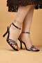 Women's Special Stone-Embellished Open-Back Ankle Strap Thin High Heel Evening Dress Shoes - 2