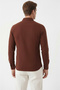 Brown Comfortable Fit, Wrinkle-Free, Iron-Free Modal Fabric Lycra Men's Shirt 2602633 - 4