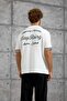 Men's T-Shirt Dp Bi̇si̇klet Yala Tri̇ko White Oversize Knitwear Fabric Crew Neck