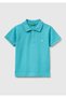 Boy's Light Blue Logo Pique Polo T-Shirt