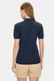 Ashera Navy Blue Polo Collar Half Zip Knitwear Embroidered 100% Cotton Standard Fit Women's Tshirt - 3