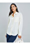 Off White Solid Asymmetric Split Back Oversized Shirt - 2