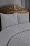 Marina Modern Chenille Jacquard Dowry Set Double King Size Pique Coverlet Set / Bedspread Set 3 Pieces - 2