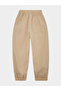 Boys Beige Woven Joggers with Elastic Waist - 2