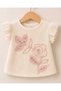 Girl's Rose Embroidery Detailed Blouse Shorts Set - 3