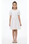 Girl's Watermelon Sleeve Detailed Ribboned Scallop Dress Elb2016 - 2