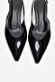 Rosella Black Patent Leather Mini Wedge Women's Heeled Shoes - 2