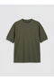Green Crew Neck Boys' Thick Basic T-Shirt - 5