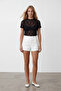 Black Stand Collar Short Sleeve Lace Blouse Alc-X15482 - 2