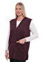 Women's Buttoned Pocketed V-Neck Casual Summer Combed Cotton Mother Vest - 2