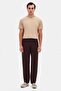Ds Damat Comfort Fit Brown 100% Linen Jogger Pants - 3