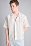 100% Cotton Boxy Fit Apaş Collar Short Sleeve Shirt G4138Ax26Sm - 3