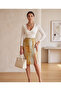 Women's Elastic Waist, Front Slit, Standard Size Sml Compatible, Midi Length Pencil Skirt, Length 70 cm - 2