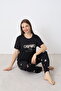 Embroidered Milan Knitted Short Sleeve Women's Pajama Set - 2