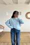 Blue Soft Touch Basic Sweater - 5
