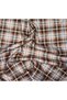 Coffee Color and Blue Checkered Colorful Thin Viscose Polyester Mixed Summer Dressy Tunic Style Shirt Style 140X 10 cm Piece Fabric - 3