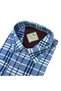 Men's Classic Wide Cut Plaid Long Sleeve Cotton Linen Shirt - 4