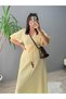 Tie-waist muslin dress - yellow - 4