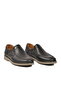 Black Beige Genuine Leather Men's Casual Shoes - 3