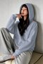 Women's Comfortable Fit Hooded Sweatshirt Oversized Cut - 3
