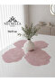 Flora Luxury Runner Living Room Coffee Table Cover Set French Laced Dowry Set Lace Rose Patterned 6 Pieces - 3