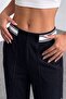 Ribbed Knit Detail Wide-Leg Comfortable Sweatpants - 2