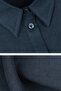 Women's Solo 100% Natural Linen Shirt -- Classic Collar Basic Minimalist Design Navy Blue W208-K0401-03 - 6