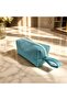 Soft Pastel Blue Velvet Aesthetic Wallet, Pen Holder, and Makeup Bag - Multi-Purpose Desk Organizer and Travel Handbag - Soft Textured Stylish Gift Idea