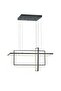 Modern Lighting, Modern chandelier, Light, Black Color, 60x30+50x25+40+20 cm, Suitable for dining room, villas, lobby, living room, kitchen, Adjustable height