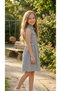 Girl's Summer Striped Dress 100% Cotton Sleeveless Belted Casual Stylish Combination 5-6-7-8 Years Old - 5
